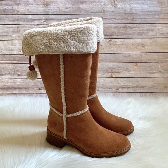 Timberland Brinda Medium Brown Suede Tall Boots - Picture 2 of 8